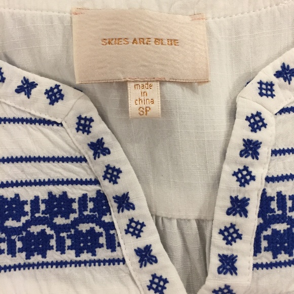 Anthropologie [ Skies Are Blue ] Embroidered top - Picture 3 of 8